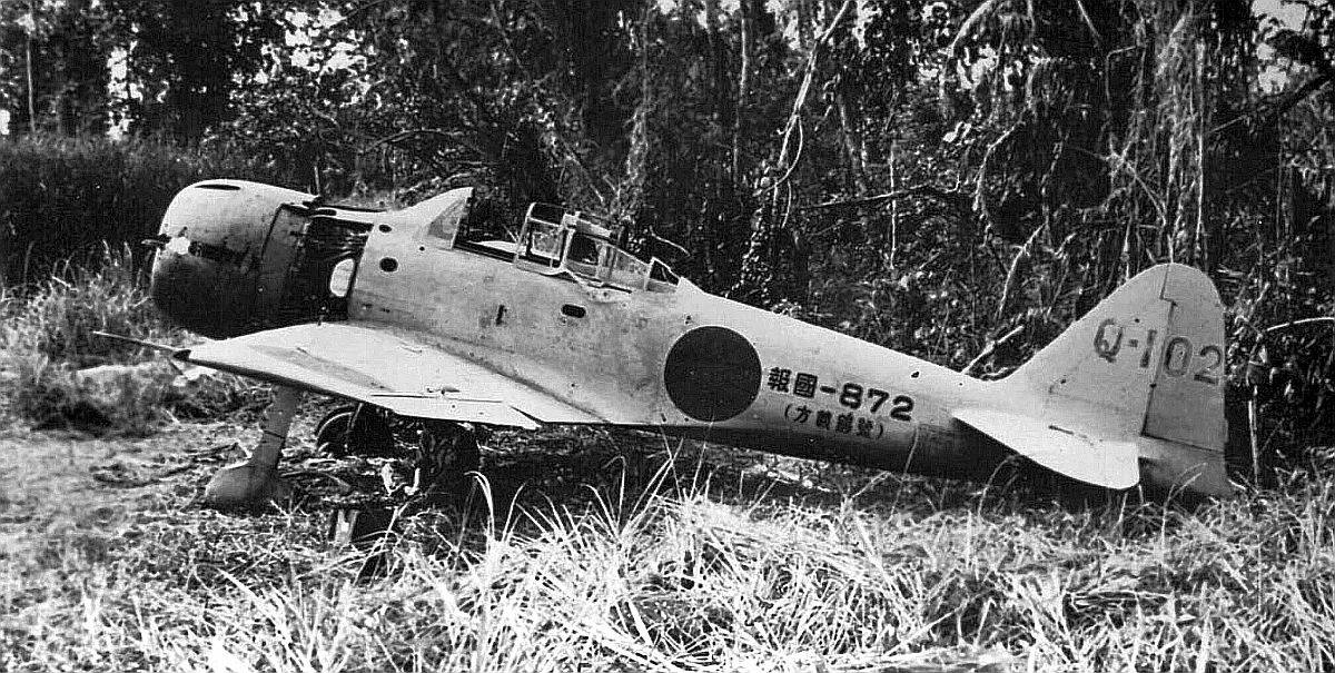 Mitsubishi A6M3 Zero, code Q102, New Guinea, 1943 (2)