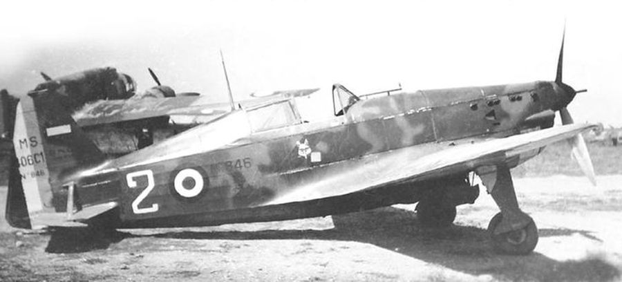 Morane-Saulnier MS.406C1. no.846 "White 2", GC III/1, France  1940