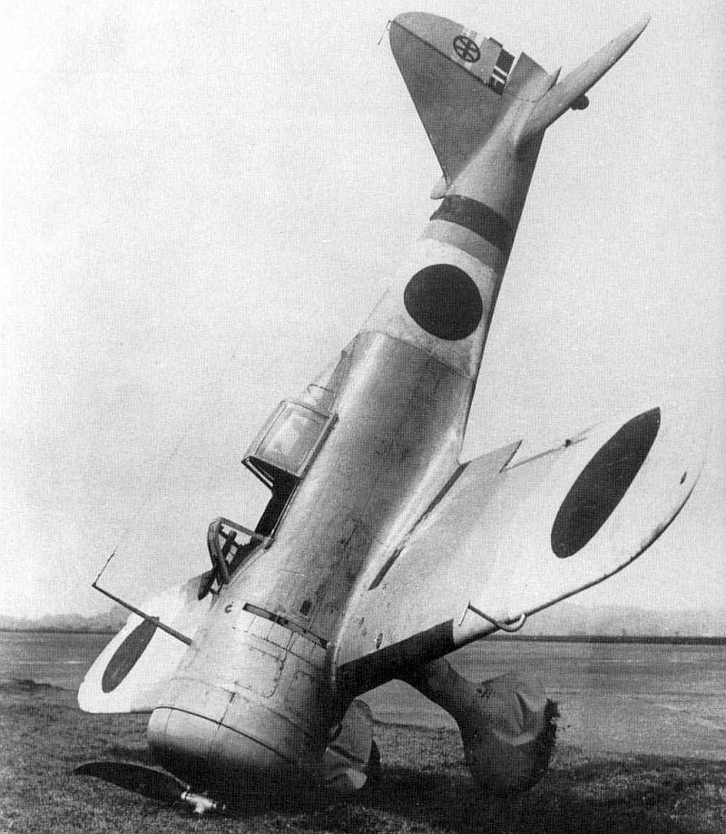 Nakajima Ki-27 Nate damaged