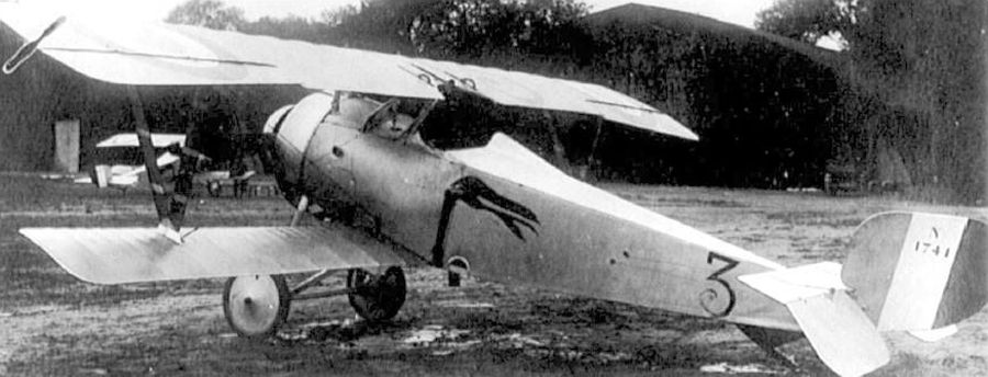 Nieuport 17 no. 1741 , "Black 3", Escadrille 26, 1917