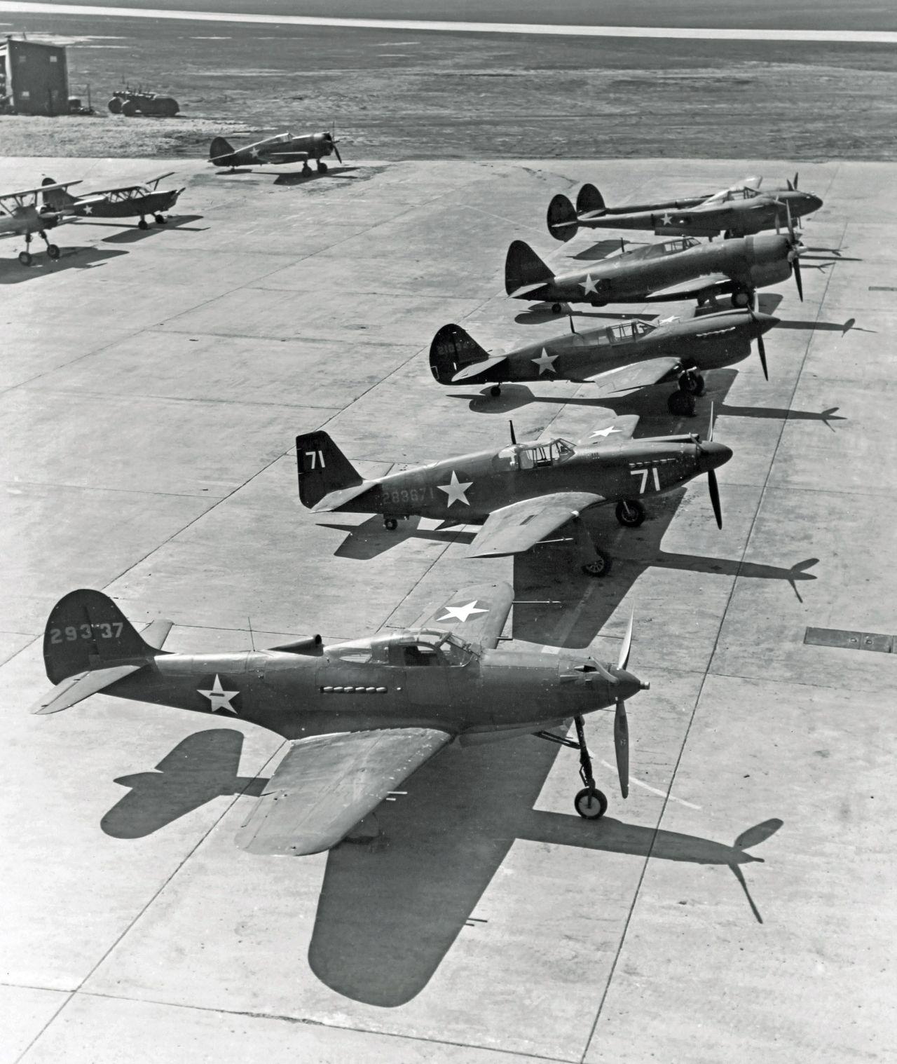 North American A-36A, White 71, s/n 42-83671 among other US fighters of the WW2 (3)