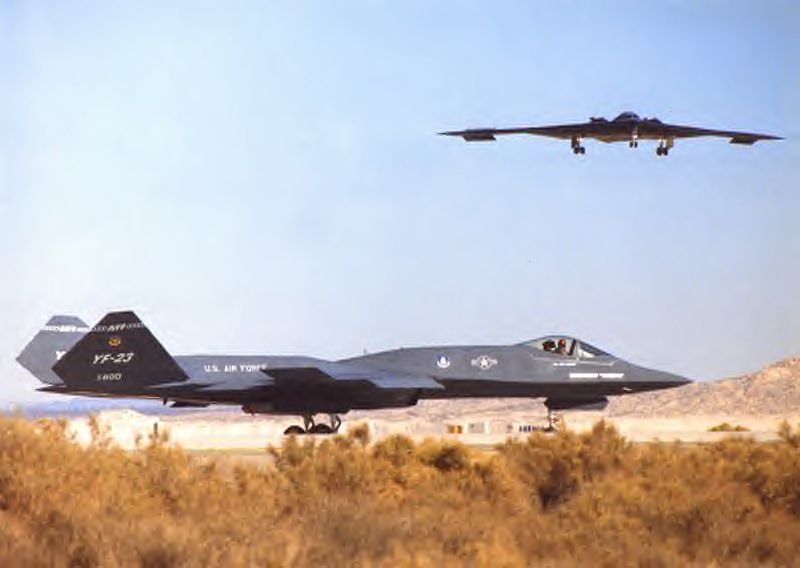 Northrop YF-23 and B-2