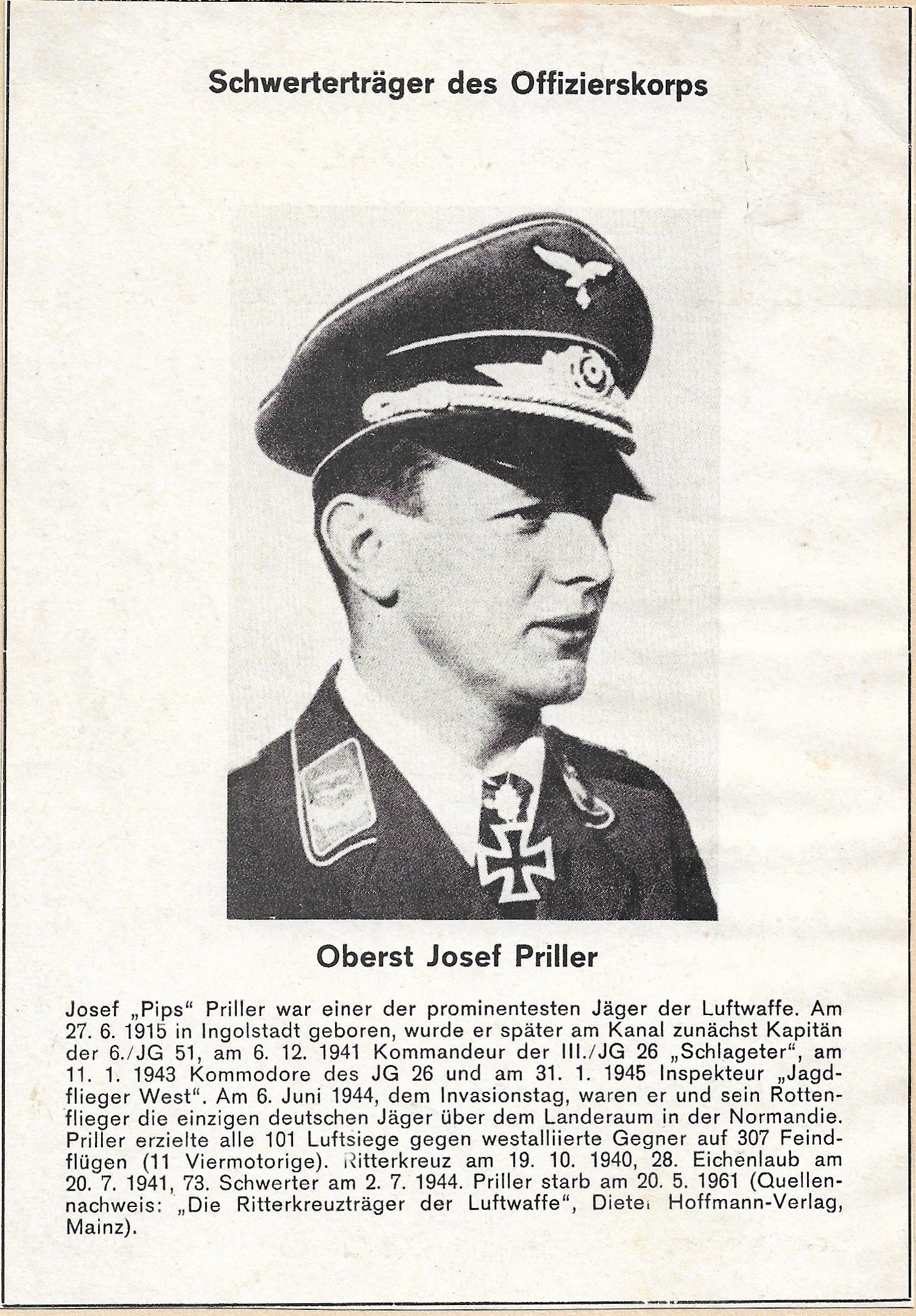 Oberst Josef Priller