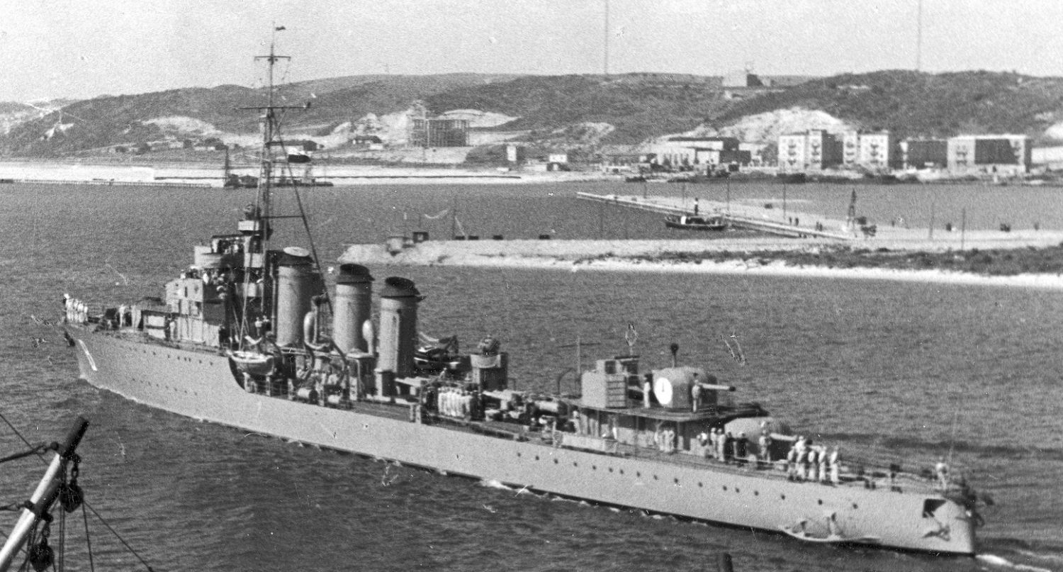 ORP Burza, Gdynia harbour, 1935