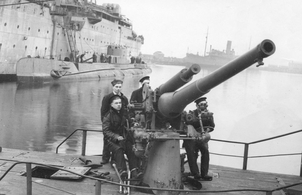 ORP Orzeł and ORP Wilk at Rosyth, Great Britain