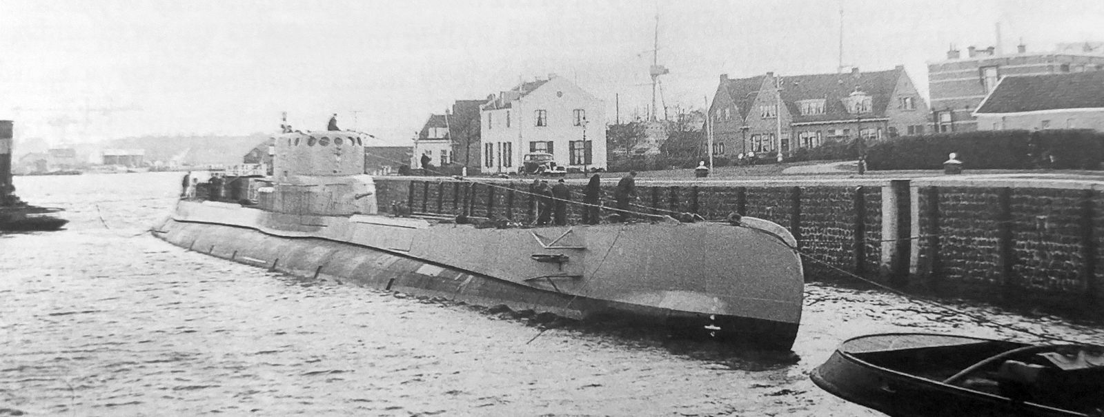 ORP Orzeł at Vlissingen harbour after launching on 15.01.1938.