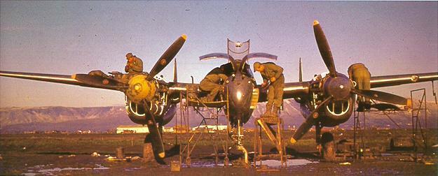 P-38 being serviced.