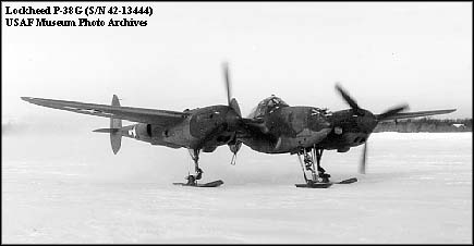 P-38G with retractable skis