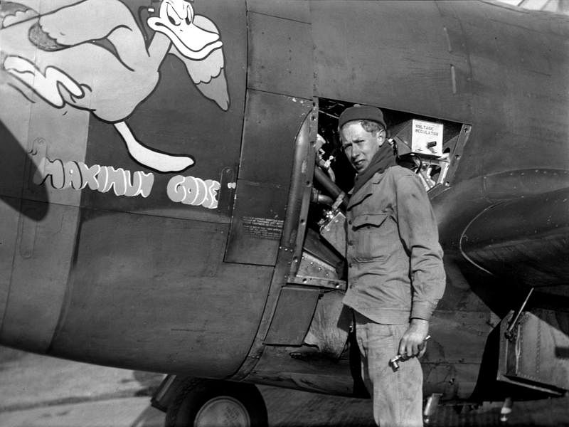 P-47D Thunderbolt "Maximum Goose" with Ass T CC George B Nunemacher