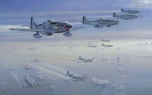 P-51, Guardian Angels by Jim Laurier 78th FG, Duxford, U.K.