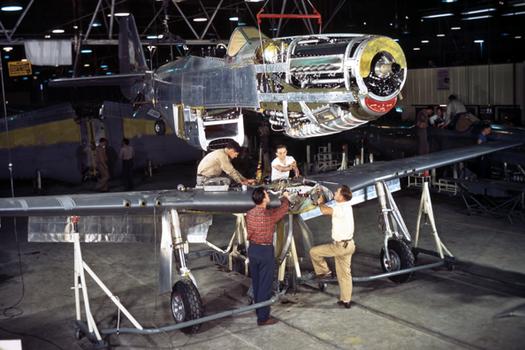 P-51D assembly, Downey CA, 1944
