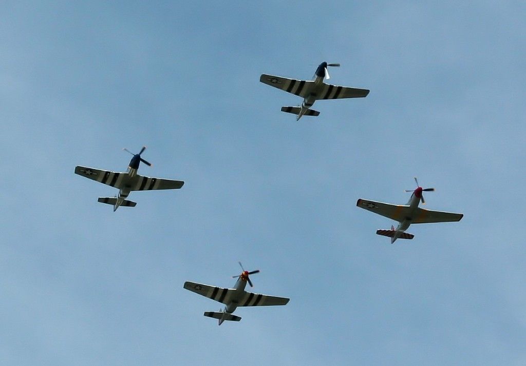 P-51's in Formation