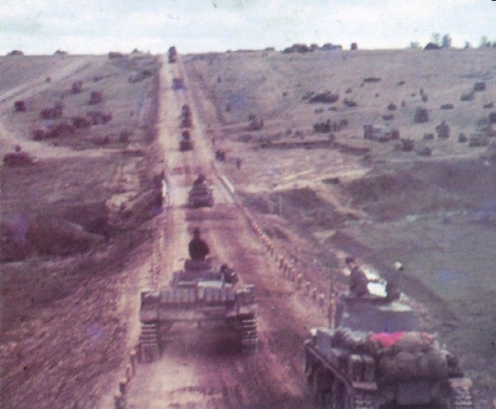Panzers on the march