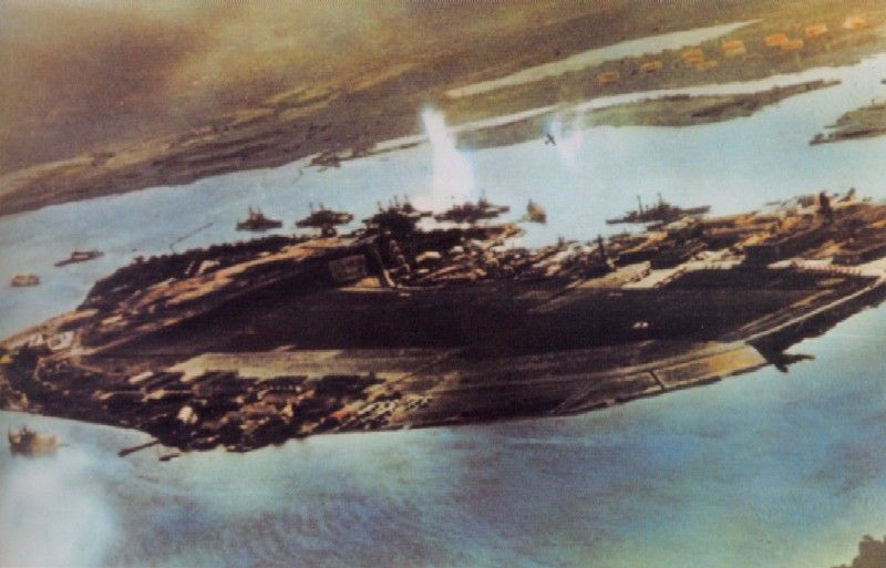 Pearl Harbor, an aerial view