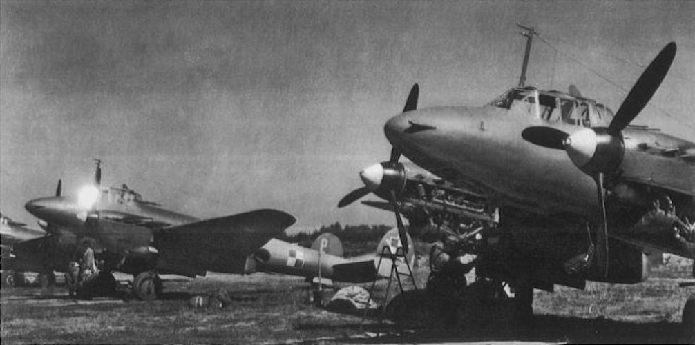 Petlyakov Pe-2 FT of the Polish AF at the  Leźnica Wielka airfield, 1947