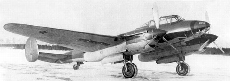 Petlyakov Pe-2 of the 1st serie, serial no.390101, factory no.39 in Moscow