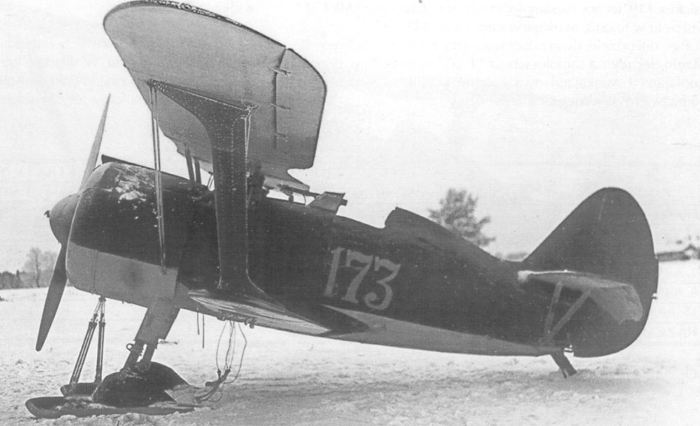 Polikarpov I-15bis "White 173" on skis