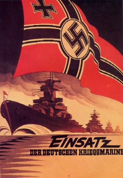 Poster exalting the operations of the Kriegsmarine