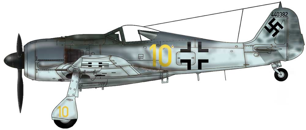 Profile of FW 190 F-9 W.Nr 440 382 'Yellow 10 + '