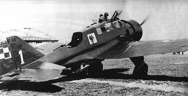 PZL 23 Karaś II "White 1", 22 Squadron, 1938