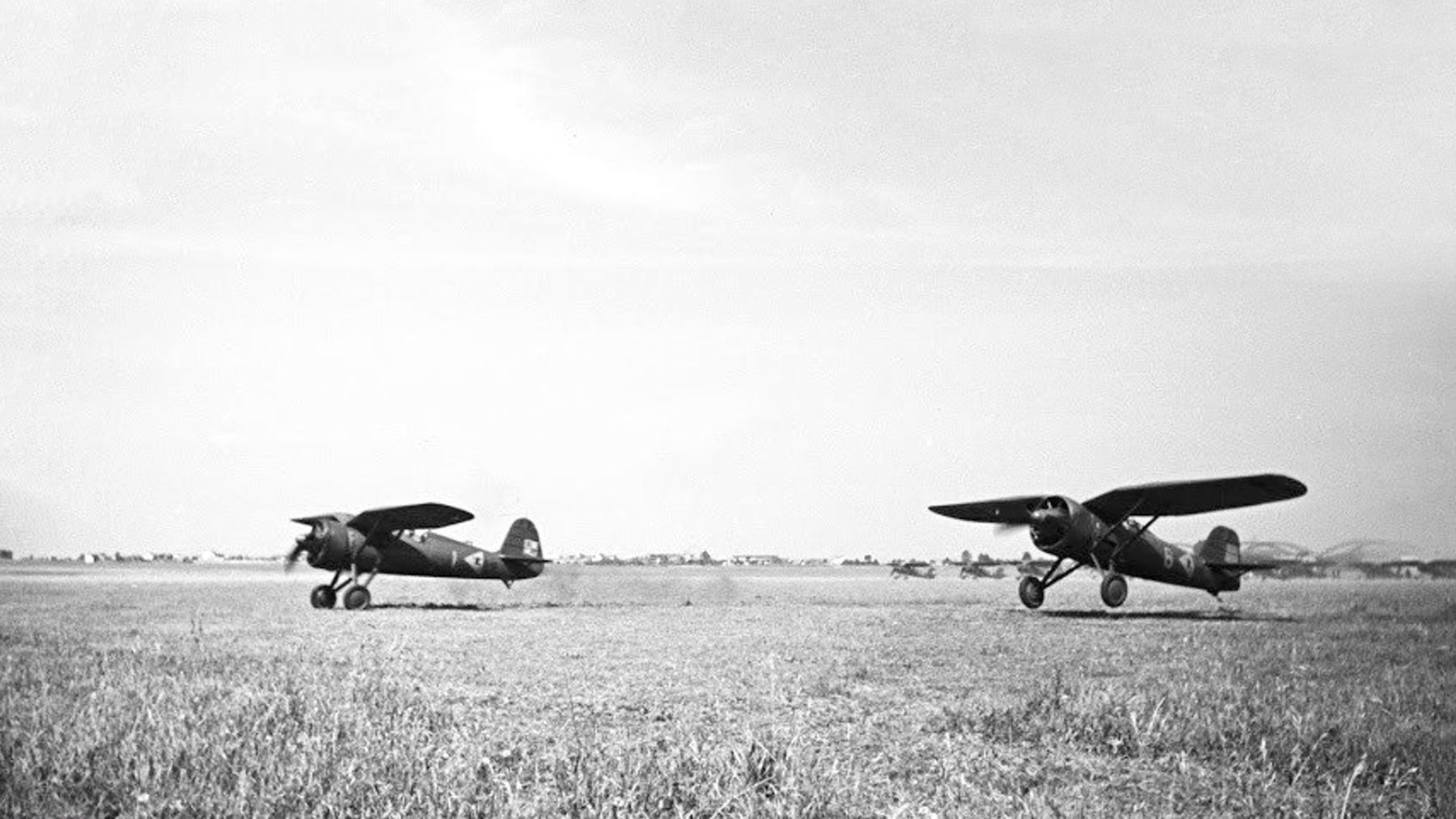 PZL P-11c and P-11a of the 112th FS taking off