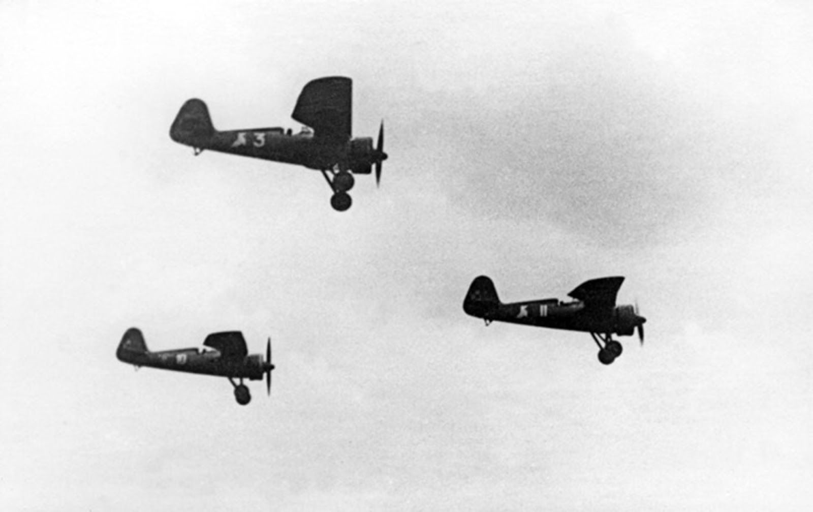 PZL P-11c of the 121st FS and 122nd FS, a pre-war picture