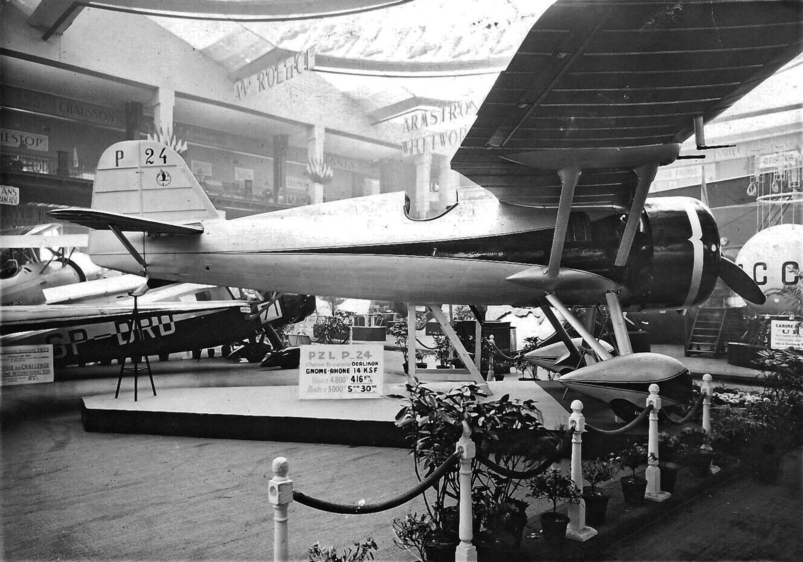 PZL P-24/II prototype, the International Paris Air Show, 1934
