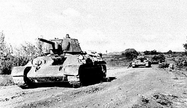 Russian tanks on eastern front