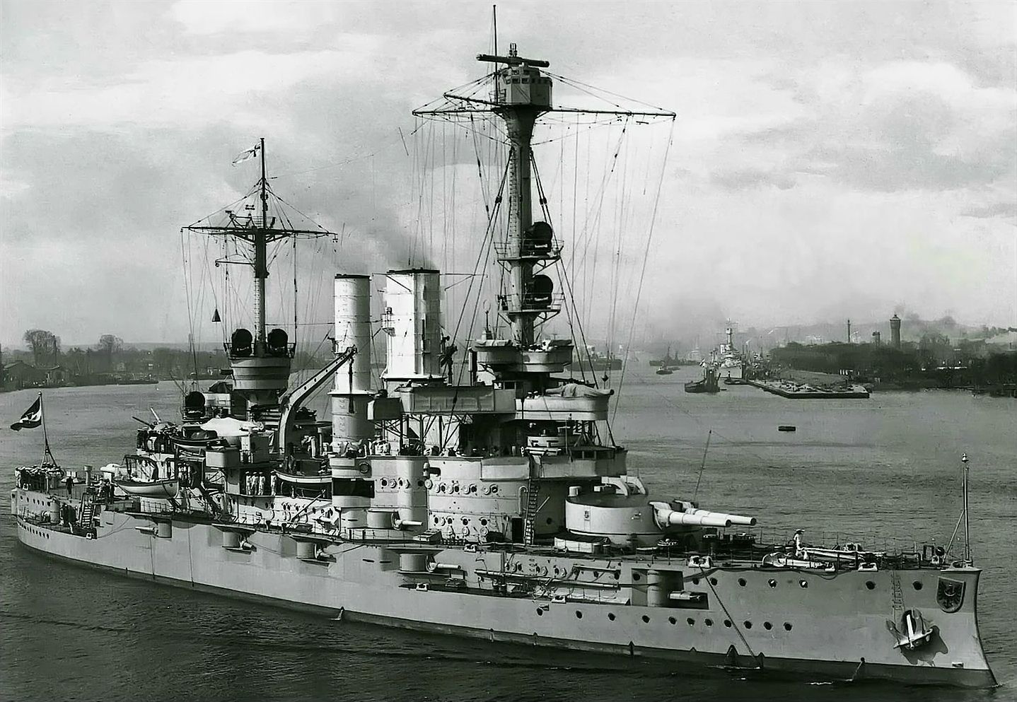 S.M.S Schlesien, the Deutschland-class pre-dreadnought German battleship in 30'