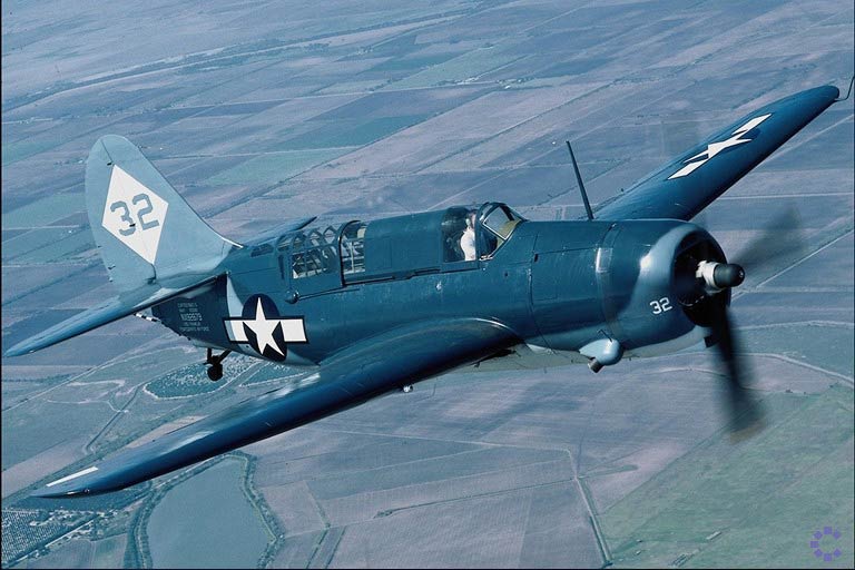 SB2C Helldiver in flight