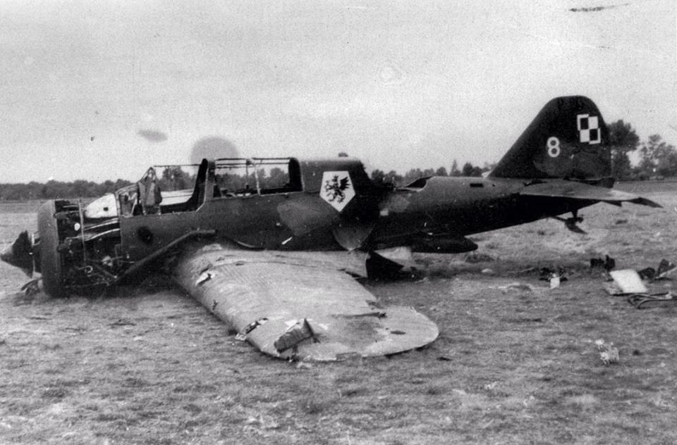 Shot down PZL 23 Karaś "White 8", 41 Squadron, 1939 (2)