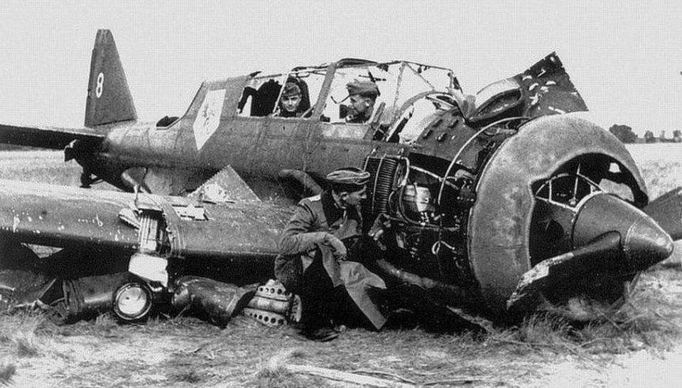 Shot down PZL 23 Karaś "White 8", 41 Squadron, 1939 (3)