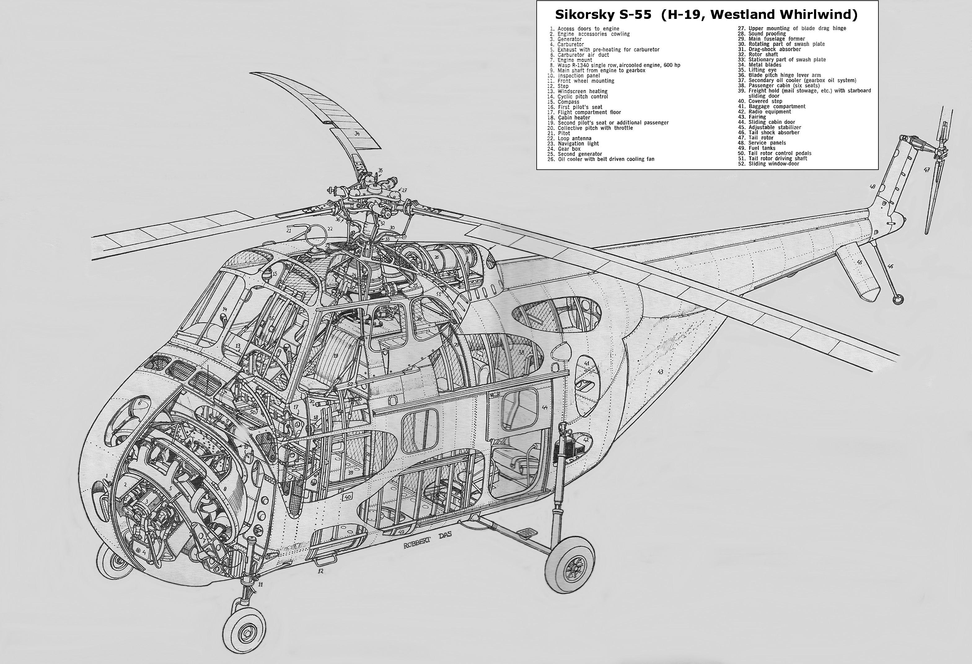 Какие детали есть у вертолета. Сикорский s55. Вертолёты Сикорского h-19. Компоновочная схема вертолета ми 4. Sikorsky s-55/h-19 Chickasaw.