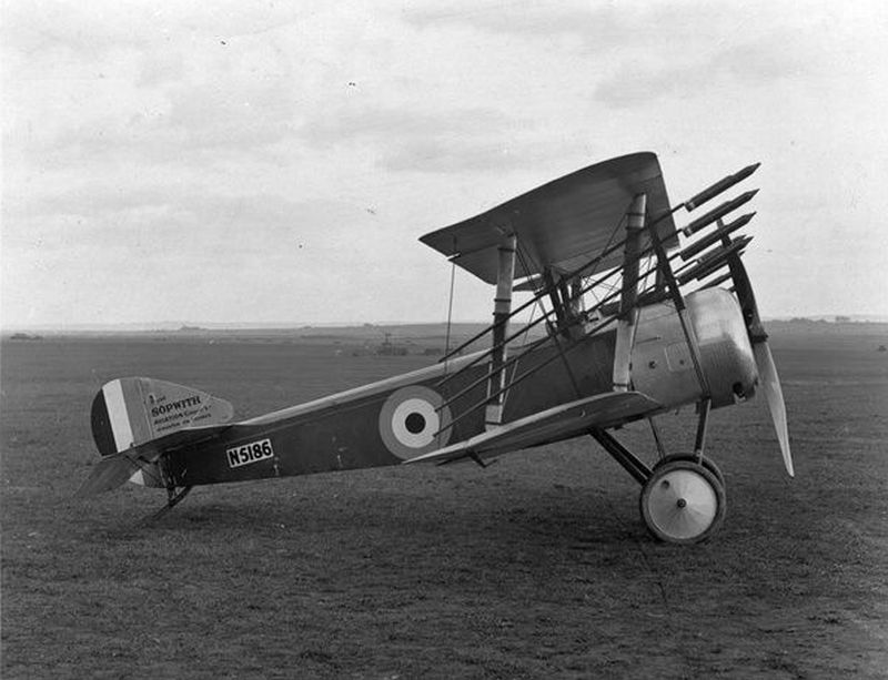 Sopwith Pup no. N5186  with Le Prieur rockets