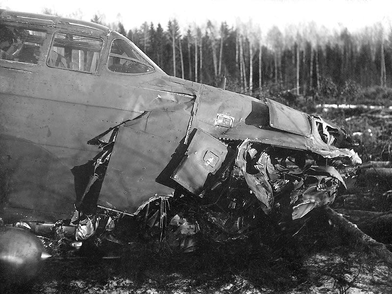 Soviet "Boston" after the crash.