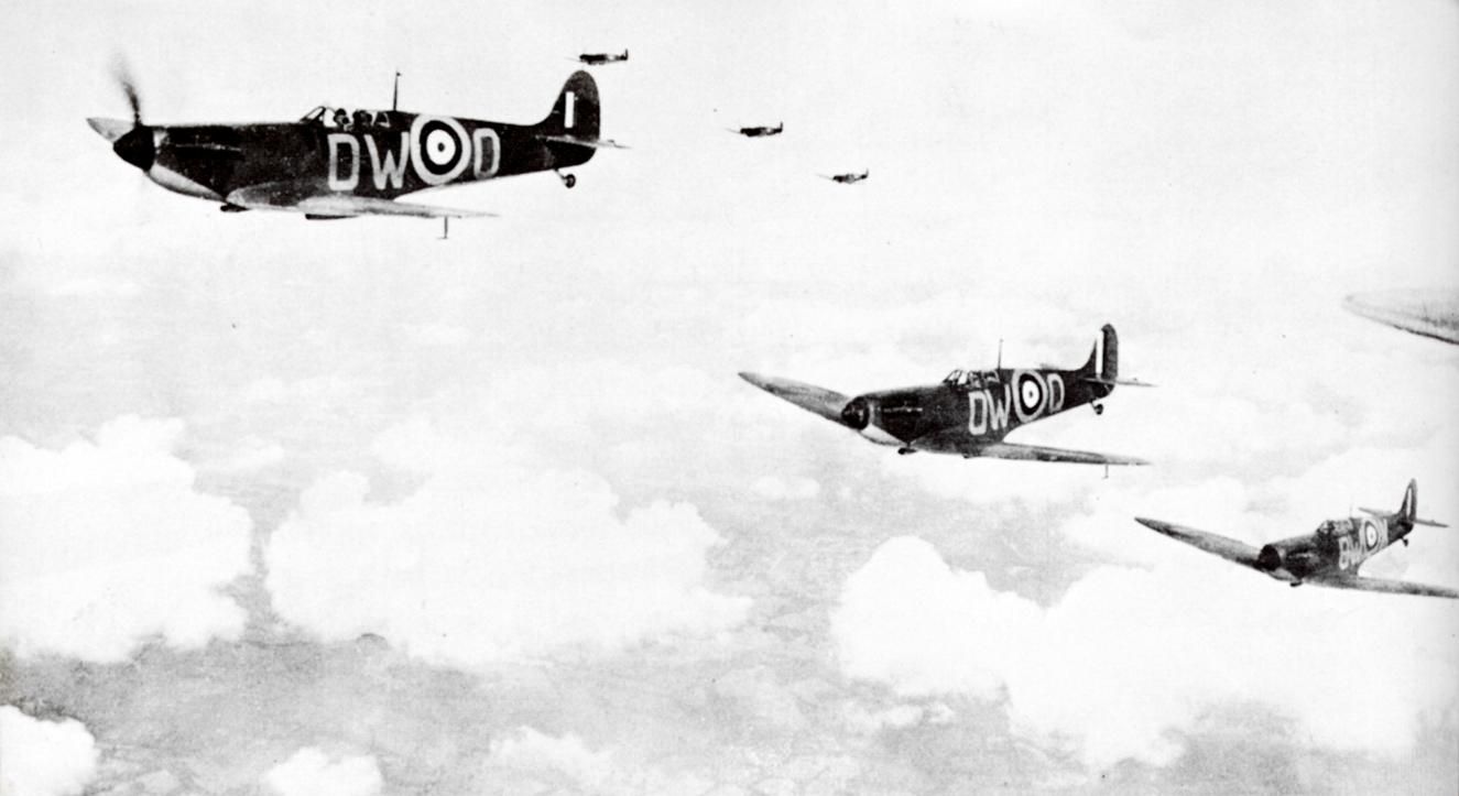 Spitfires On Patrol Over England