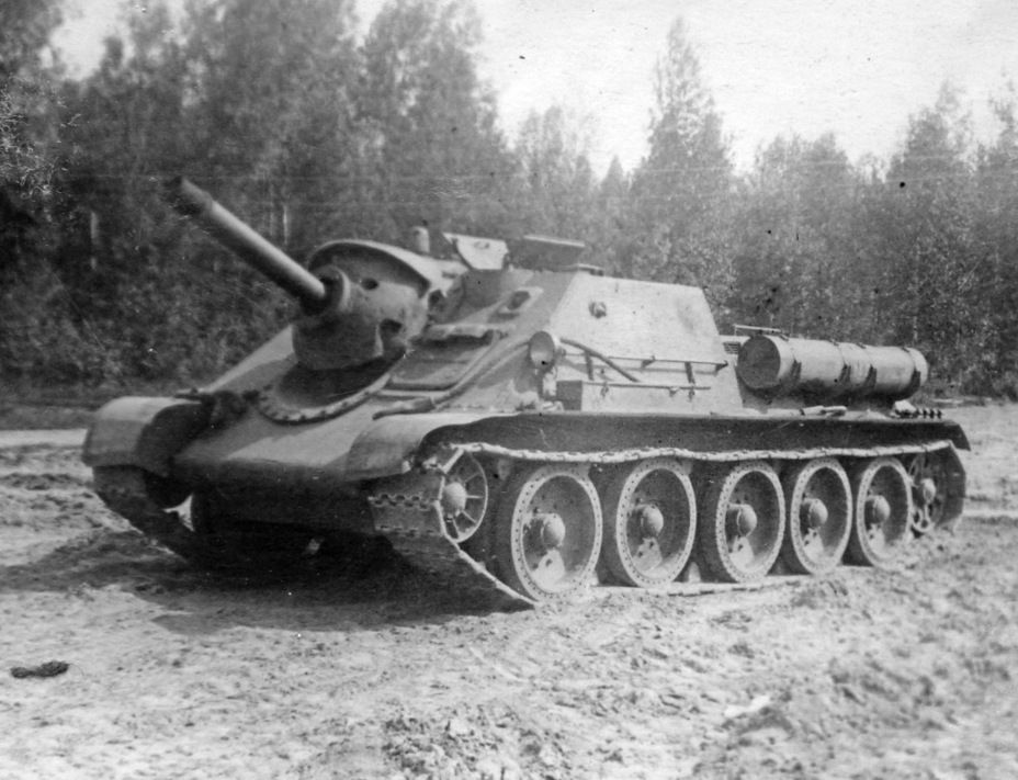 SU-122-III, the general view, port side, trials, 1943 (2)