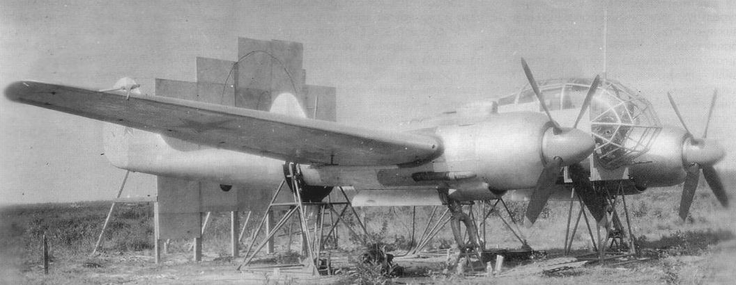 Sukhoi Su-12 prototype at a firing range, the armament trials (1)