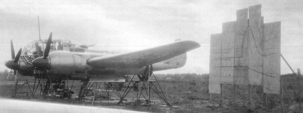 Sukhoi Su-12 prototype at a firing range, the armament trials (2)