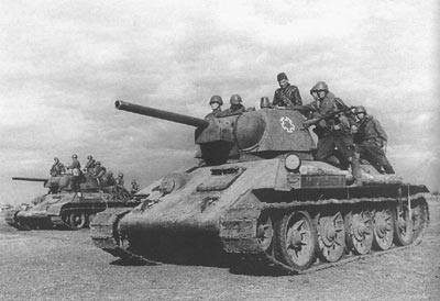 T-34-76 tanks of the 90th armoured brigade are attacking. Stalingrad Front,