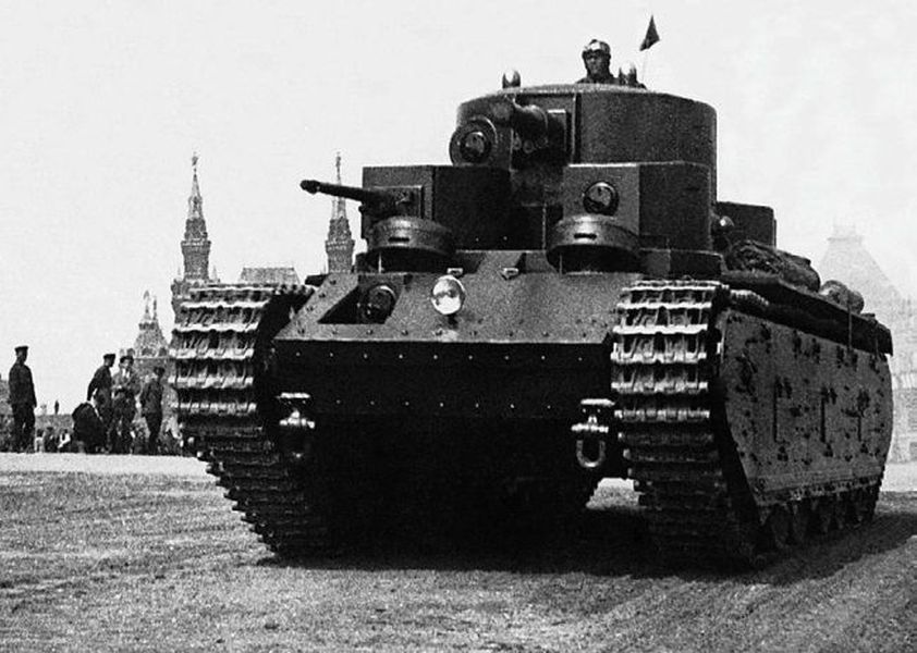 T-35-2 soviet heavy tank in Moscow, 1933