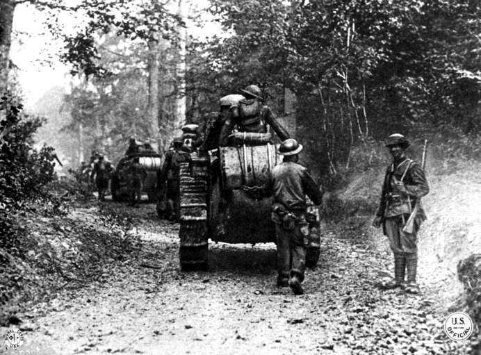 Tanks in a forest