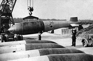 The 12,000lb Tallboy Bomb as use be the Avro Lancaster