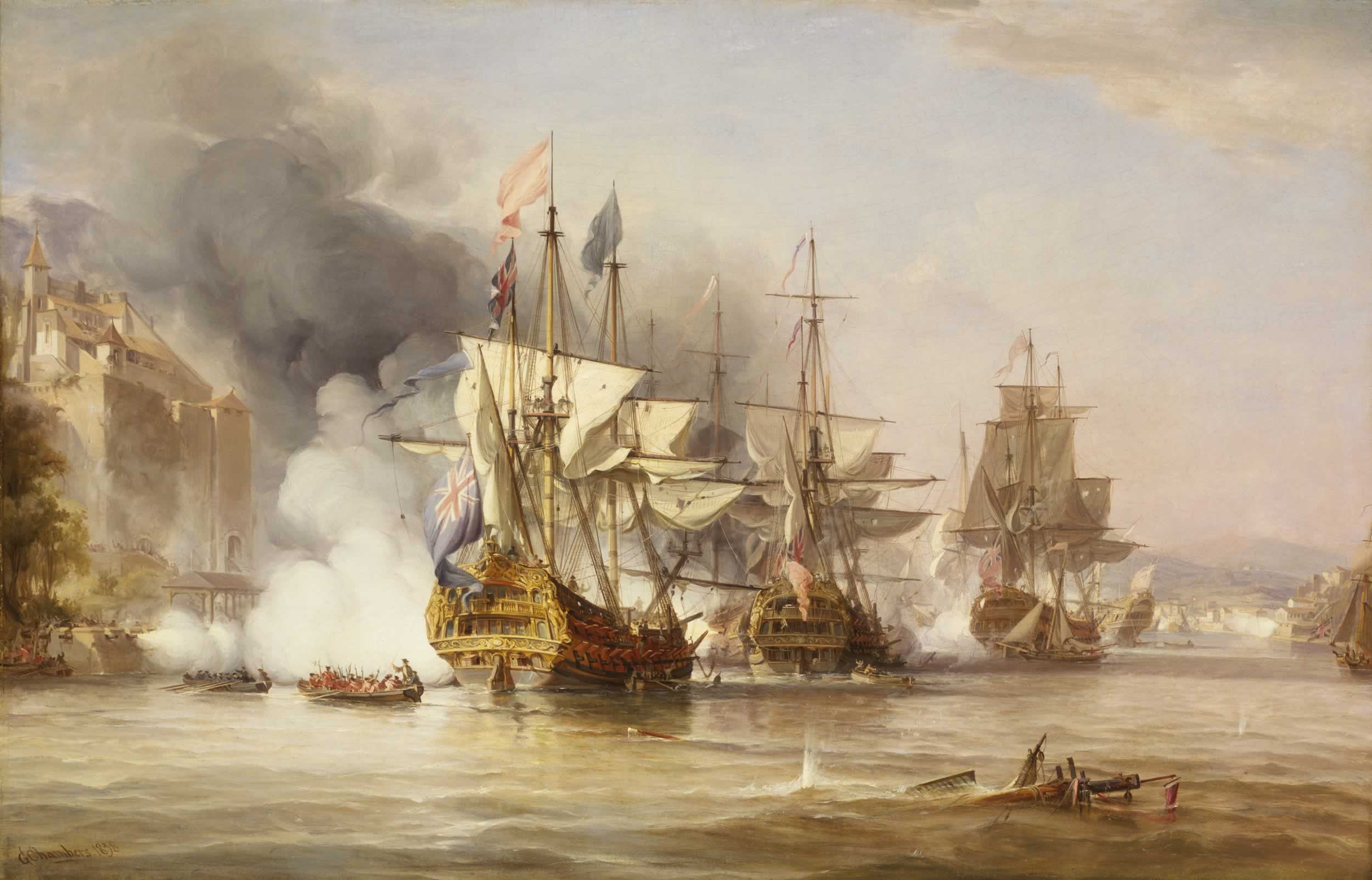 The-Capture-of-Puerto-Bello-21-November-1739-by-George-Chambers-Senior-1836