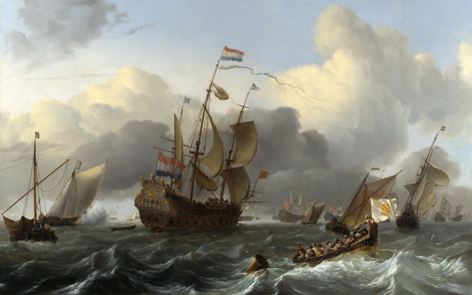 The-Eendracht-and-a-Dutch-Fleet-of-Men-of-War-before-the-Wind