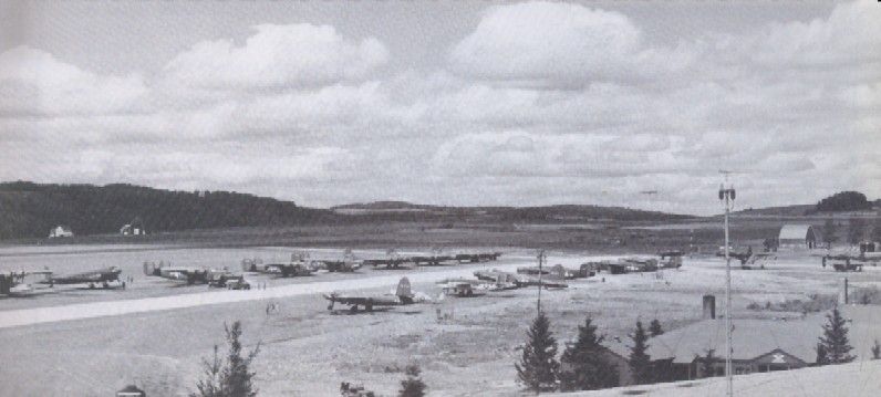 The flight line at Presque Isle, Maine, August 1943