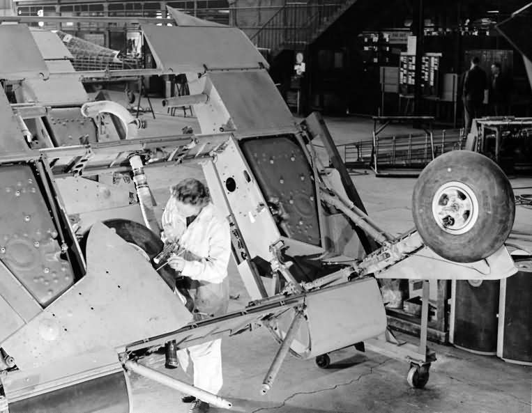The Hawker Hurricane assembly and production wing center section