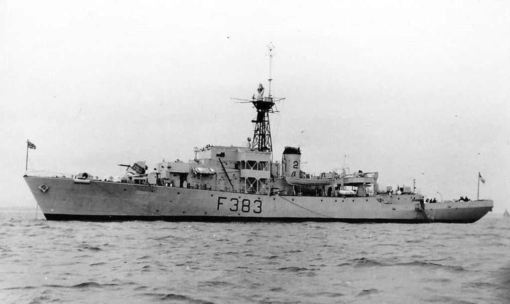The HMS Flint Castle (K383), the Castle class corvette.