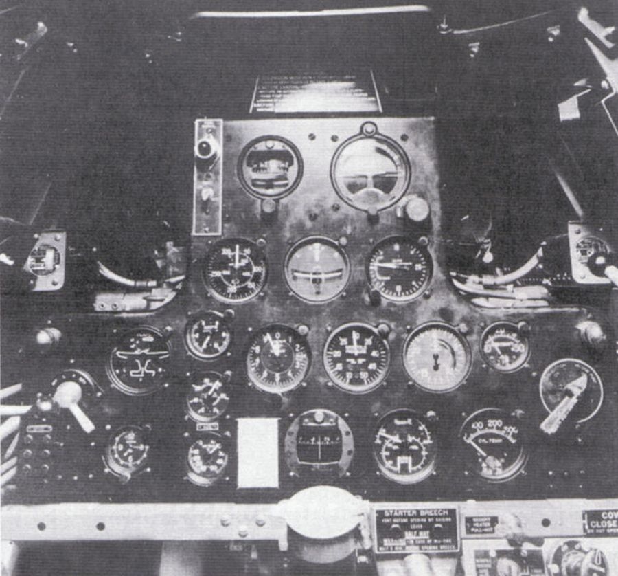 The P-36 cockpit indicator panel