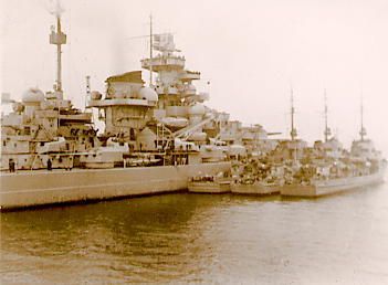 Tirpitz with escorts